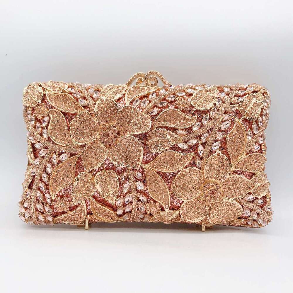 Women XIYUAN Evening Gold/Sier Shoulder Bags Stones Day Clutches Dias Metal Ladies Clutch Handbags