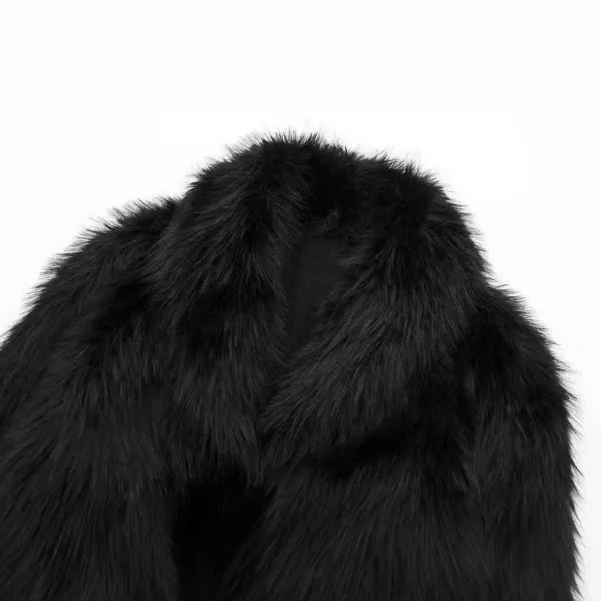Womens faux fur leather jacket black long Sleve warm autumn and winter fur collar jacket 2024 new fashionable short jacket X241214