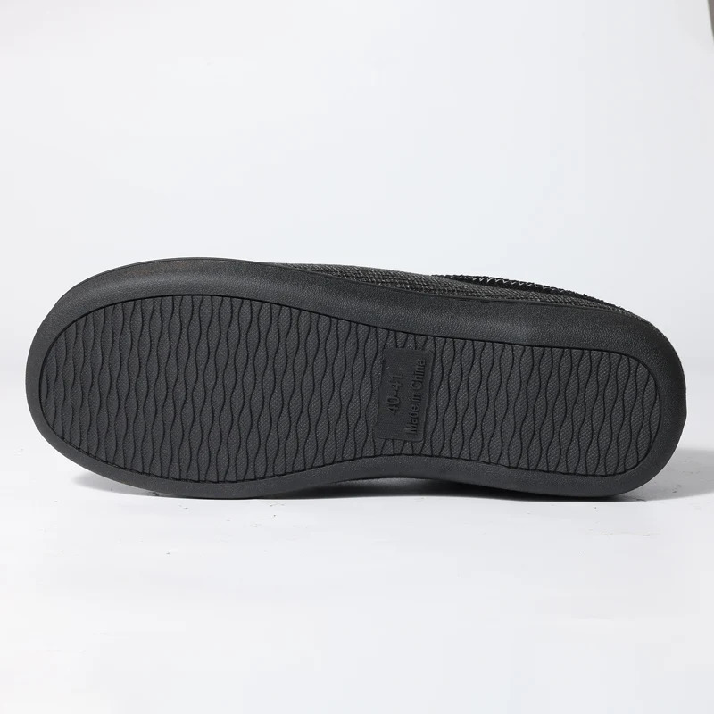 Crestar Mens Winter Slippers Indoor Memory Foam Durable Rubber Sole House Soft Comfortable NonSlips Cotton Shoes 241214