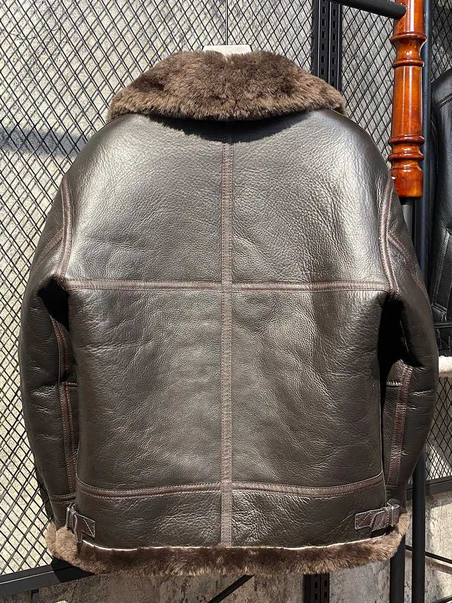 Cold Resistant Mens Natural Fur Coat Winter 23 Fashion Motorcycle Jacket Thickened Sheepskin Genuine Leather Jackets Man Clothes W241213