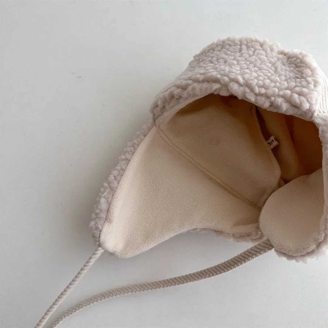1-4Y cashmere baby hat winter warm baby hat baby helmet hat W241213