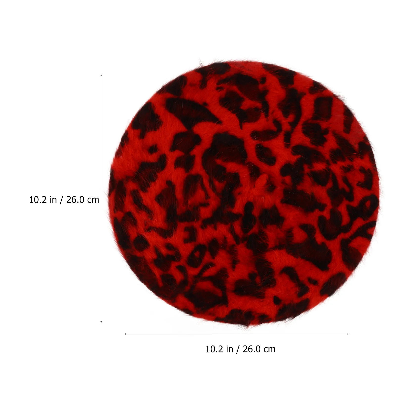Leopard Print beret fur fluffy womens French rabbit hat women 241210