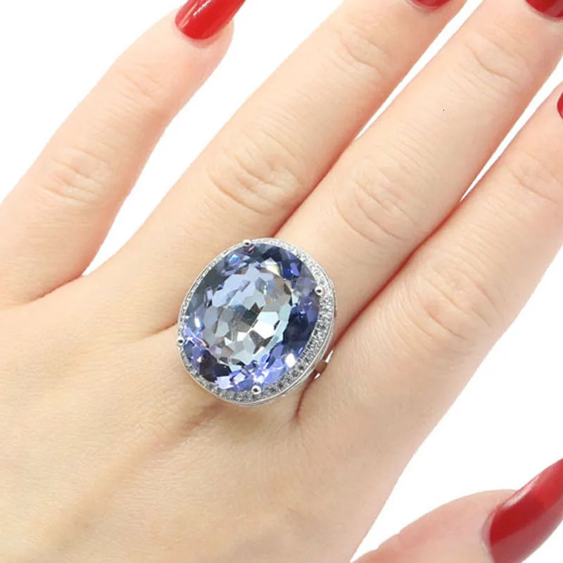 Buy 4 Get 1 Free 25x21mm Big Oval 22x18mm Color Changing Zultanite Alexandrite Topaz Dating Mystic Topaz Women Silver Rings 241214