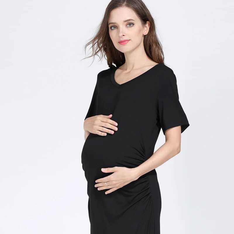 Emotion Moms Summer Materni Dresses Short Sleeve Pregnancy Middle Dress Gravida Dresses for Pregnant WomenXJ241213