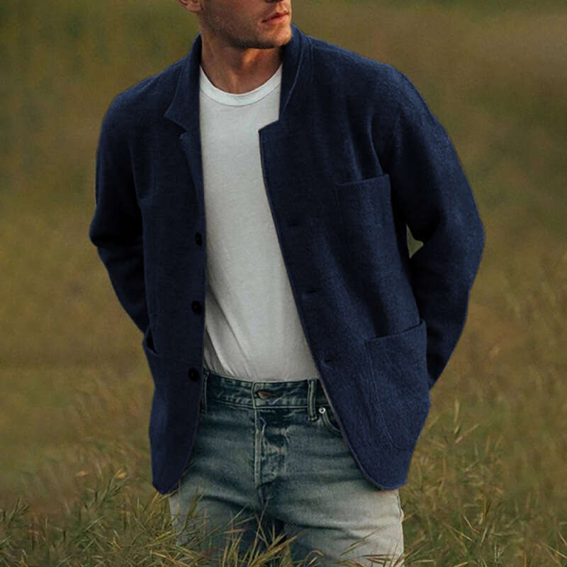 European And American Men's Youth Foreign Trade Solid Color Trendy Jacket, Casual Coat, Fashionable Quality Classic