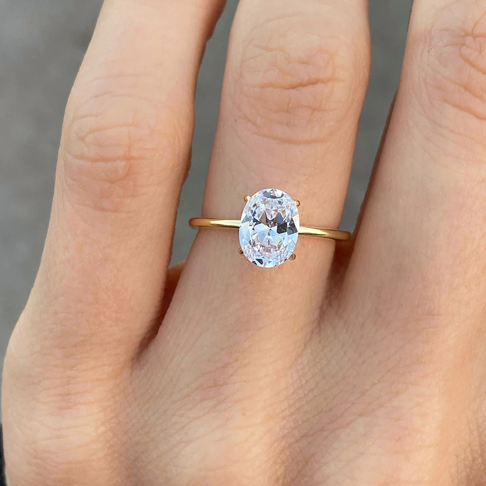 1ct - 3ct Real Ring Engagement Wedding Diamond Rings for Women 925 Sterling Silver High Quality Jewelry GRA 241214