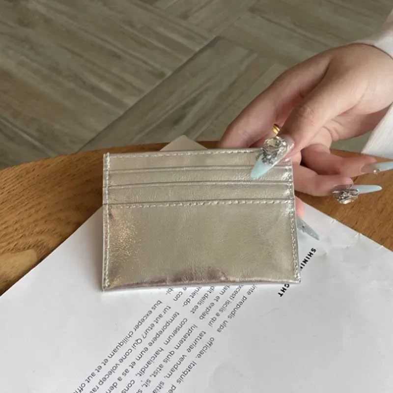 New Sier Genuine Leather Ultra-thin Card Holder Large Capacity Multi-card Slot Bank Credit ID Bag Mini Cute Wallet for Women XJ250624