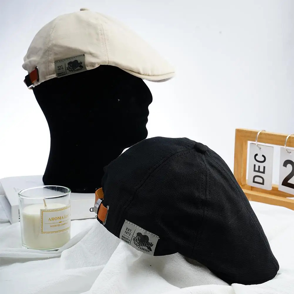 Vintage Cotton y Blind Hat Mens and Womens Beret British Western Ivy Classic Winter Retro Linen Flat 241210