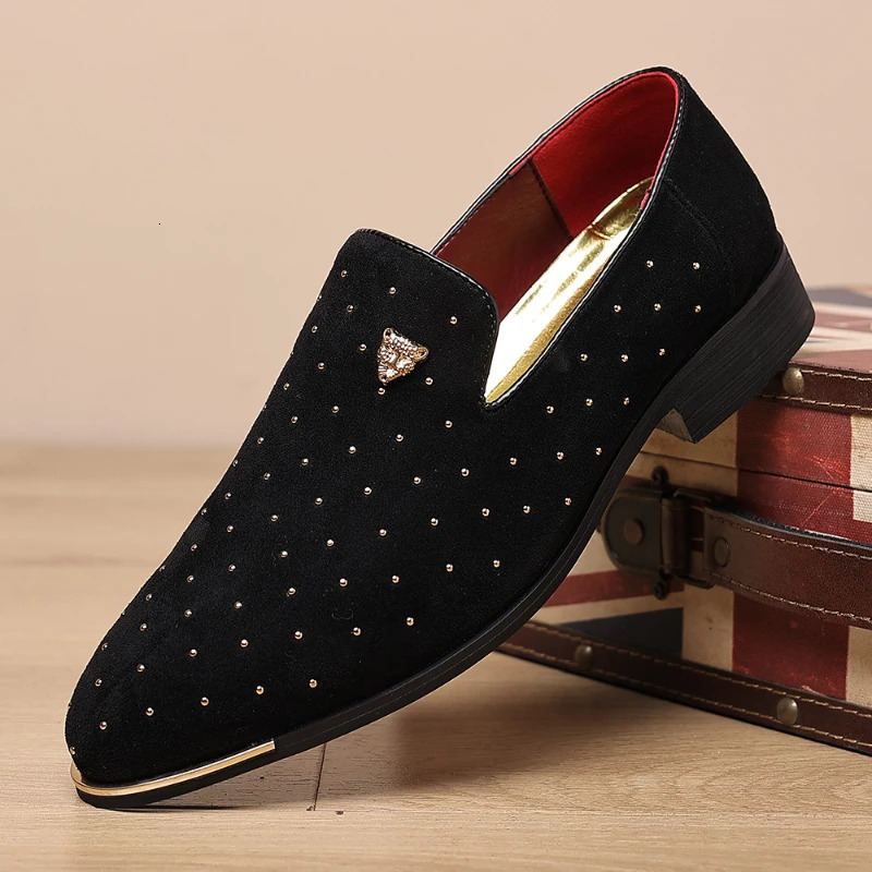 y Men Dress Shoes Suede Casual Elegant Comfortable Loafers ner Business Leather for Zapatos Hombre 241214