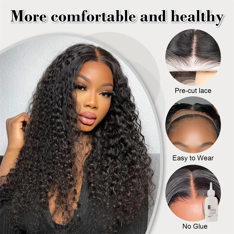 5x5 Hd Lace Closure burmese water Curly Glueless front Wig Human Hair Ready to Wear Brazilian full Lace frontal Deep Wave Human Hair Wigs for Women