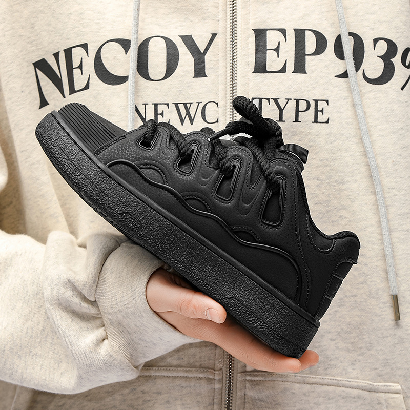 Men Women Couple Casual Shoes:Thick Sole Simple Style Versatile Designer Shoes Korean Version Fashion,Red/White/Black,Free shipping
