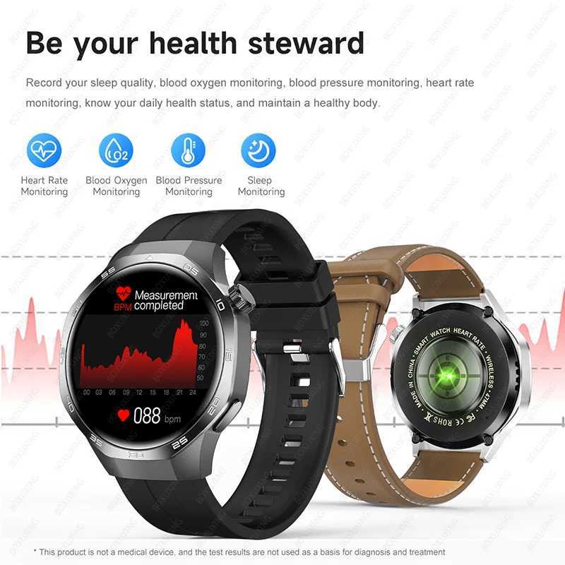 High Quality For Smart Men 5 AMOLED HD Screen BT Call GPS NFC Health Monitor Smartwatch New Watch GT5 Pro O241213
