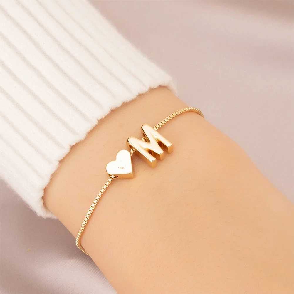 Simple Fashion Letter Bracelet Retro Adjustable Alloy Letter Bracelet Women Hand Jewelry AccoryXJ241214