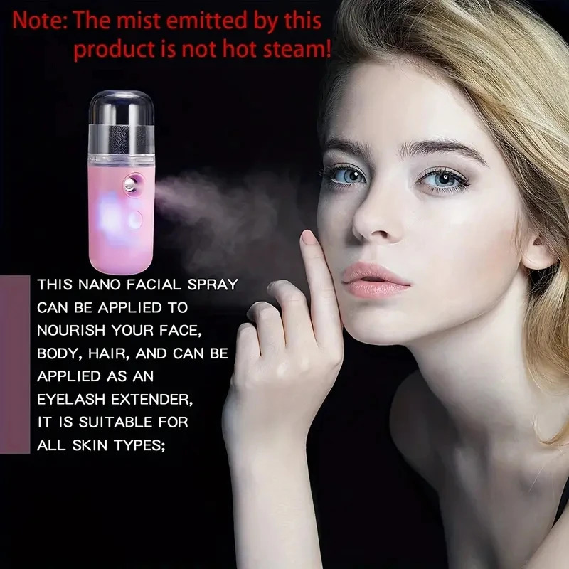 30ml Skin Hydration Meter Nano Spray Meter Home Mini Use Humidifier Small Steamer Face Beauty Device Skin Care Tools For Women 241213