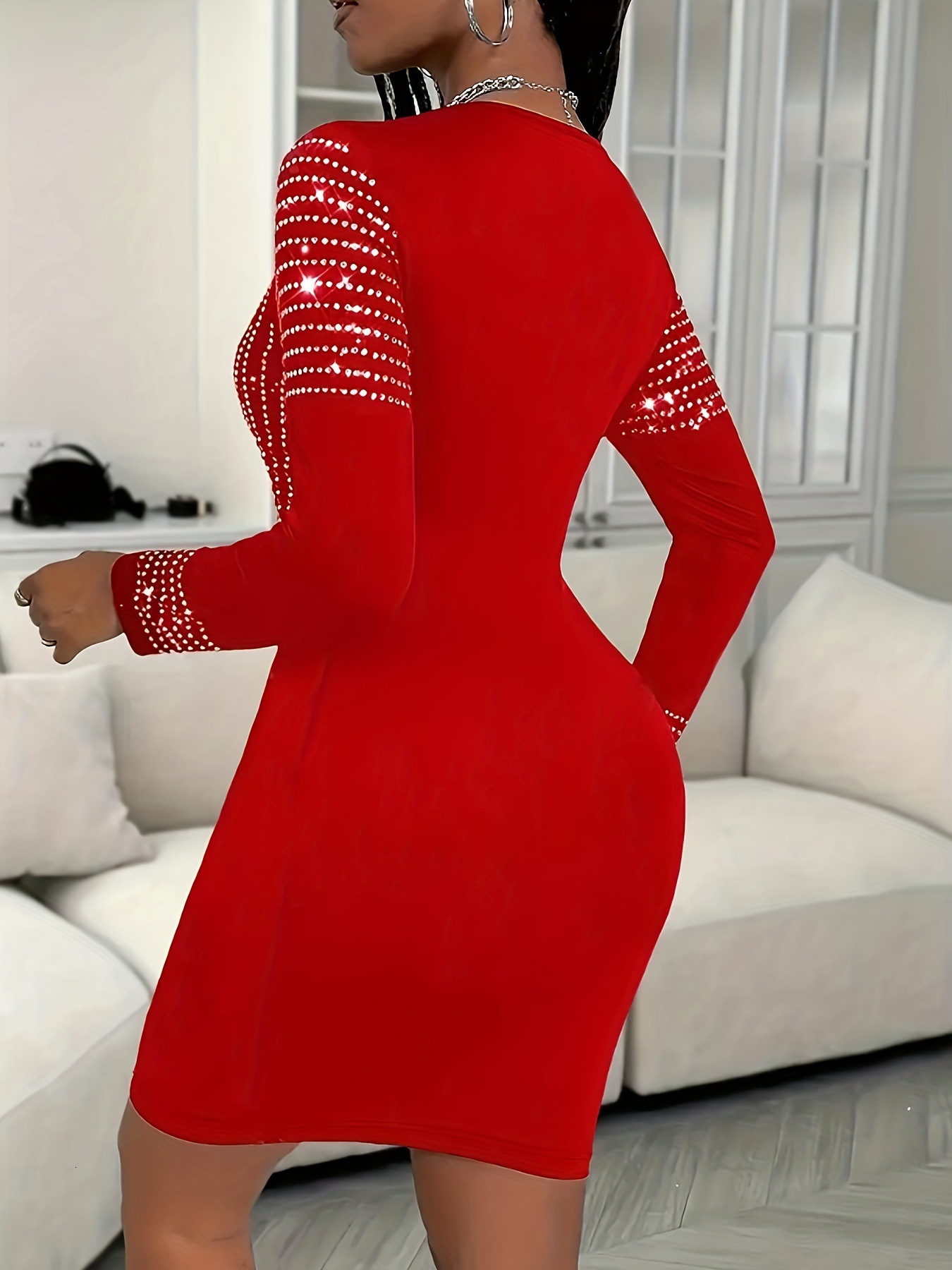 Basic Autumn And Winter Designer Sequin Wrapped Hip Women's Dress High-end Elegant And Sexy Long Skirt