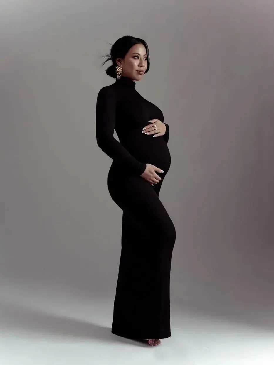 Materni Dresses Pregnancy Women Maxi Long Dresses Clothes for Pregnant Babyshower PropsXJ241213