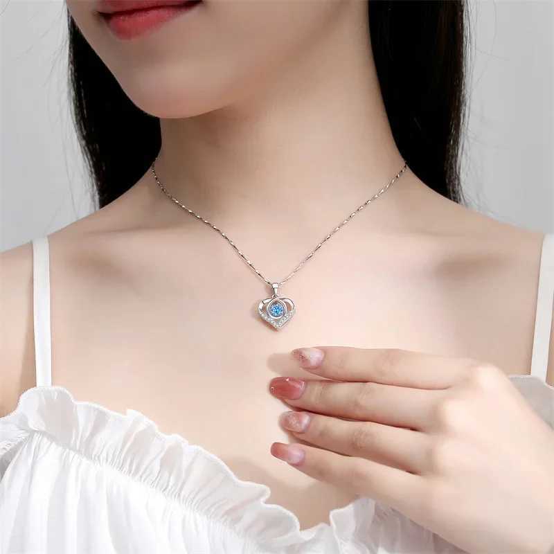 925 Sterling Silver Heart Shed Necklace Bracelet Set for Women Vintage Korean Crystal Bracelets High Quality Set Party JewelryXJ241214