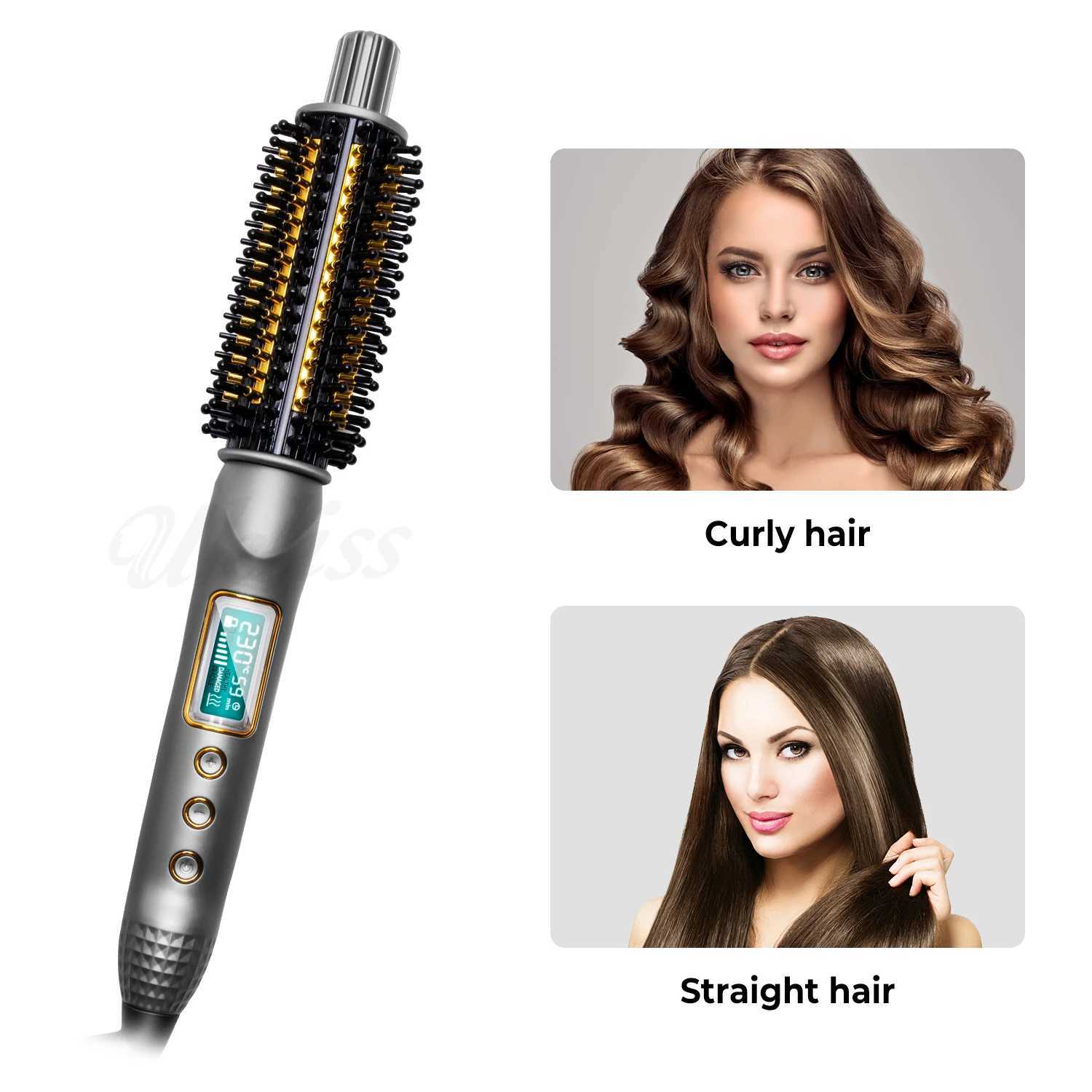 Professional straightener hot comb used for hair quickly heating hair flat iron wavy hair wavy hair styling comb W241214
