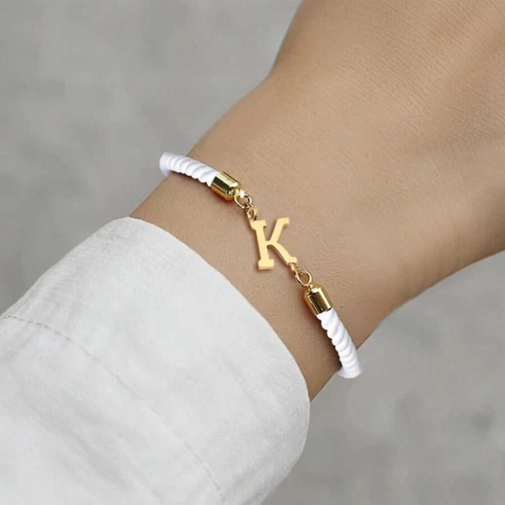 Minimalist Letter Bracelets for Women Dainty Classic Adjustable Gold Plated Initials Rope Bracelet For WomenXJ241214