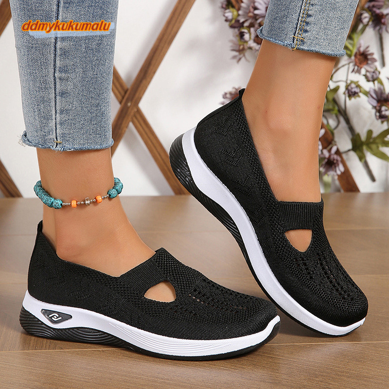 Women Wedges High Quality Slip On Flats Men Loafers Breathable Mesh Running Sneakers Ladies Sport Shoes#12 ddmykukumalu