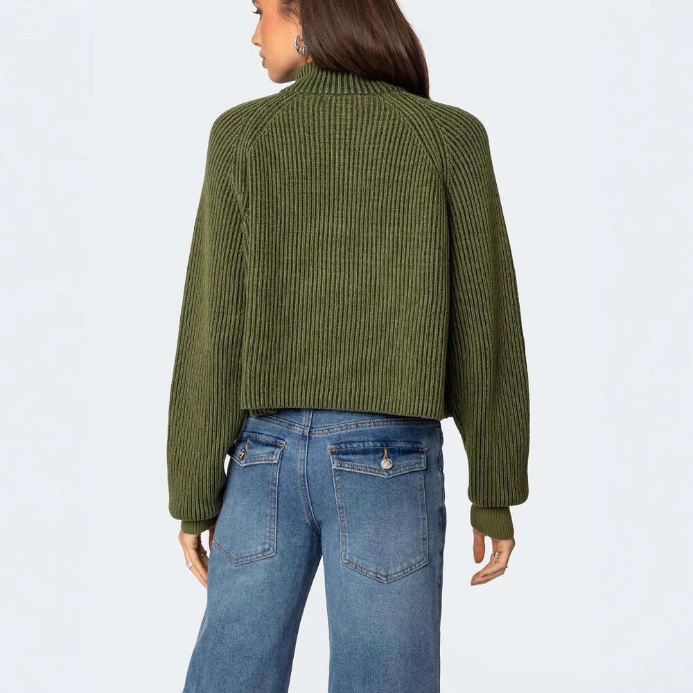 European American autumn and winter new knitwear casual loose pullover sweater outerwear women's clothing