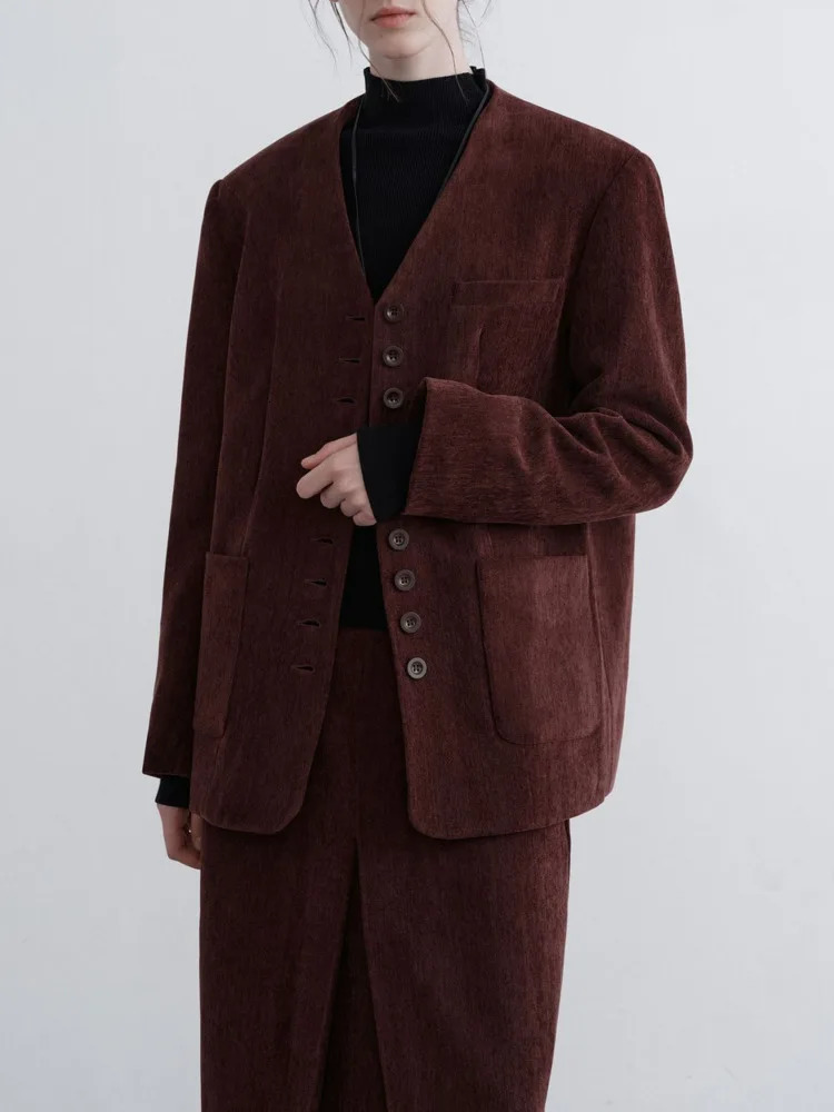 BJTZ Ankela Red Dyed Cotton Jacket Fashionable Shoulder n For Womens Autumn And Winter Collection 241209