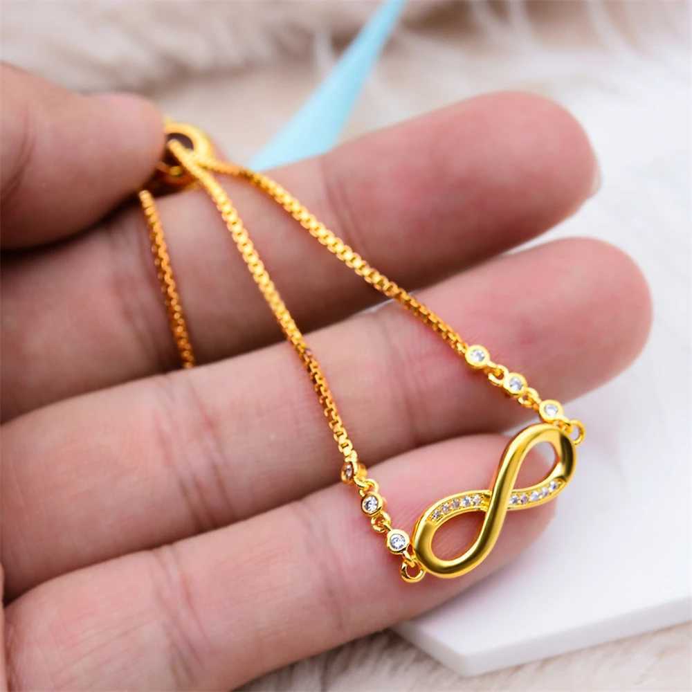 Fashion Stainl Steel Endl Infinity Chain Bracelets On Hand Adjustable Bracelets For Woman Party JewelryXJ241214