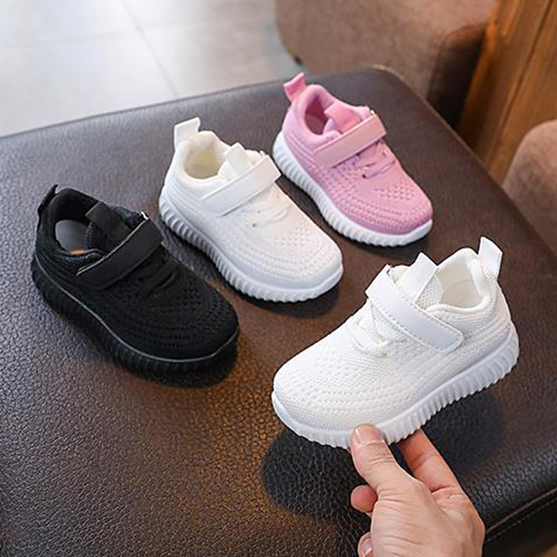 Toddler Tennis Sneakers Slip On Girls Boys Sport Running Shoes Littlesprouts Mesh with Soft Soled Kids Sports Pink Black White Outdoor Shoes Size 23 -