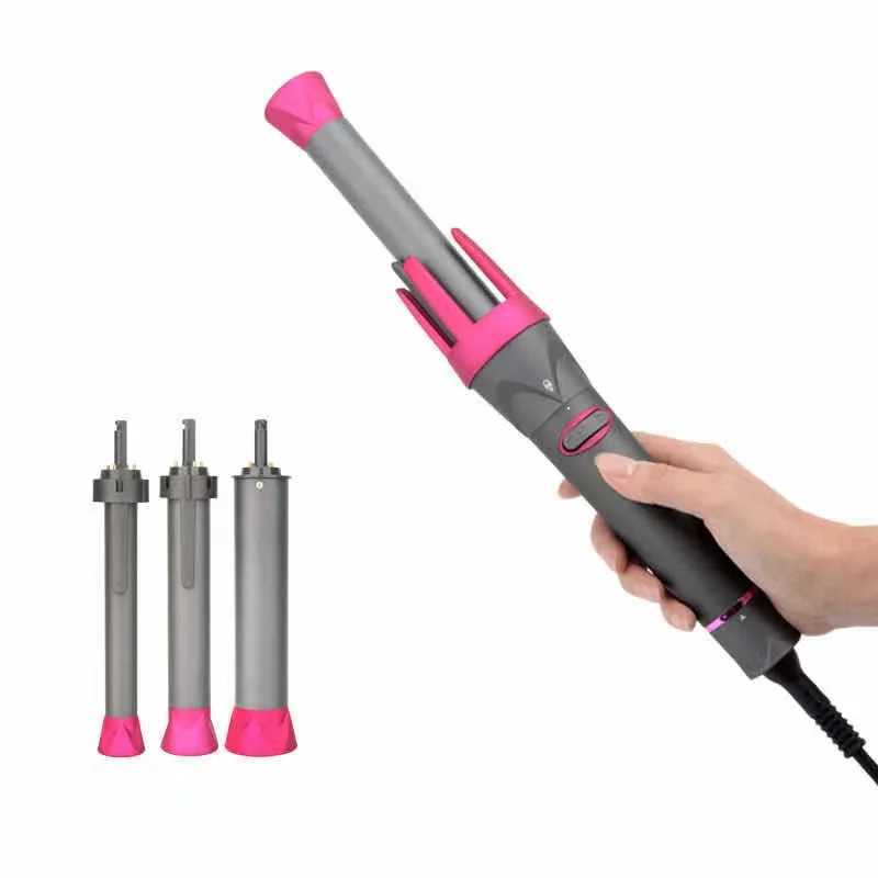 Ckeyin 3-in-1 Interchangeable Curling Rod Set Ceramic Curlers Straighteners and Wavers with PTC Rapid Heating for All Hair Types W241214
