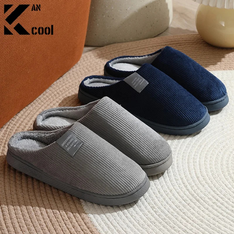 Winter Warm Fur Slippers Men Women Couples House Non Slip Soft Shoes Vintage Flat Heel Home Indoor Bedroom Plush 241214