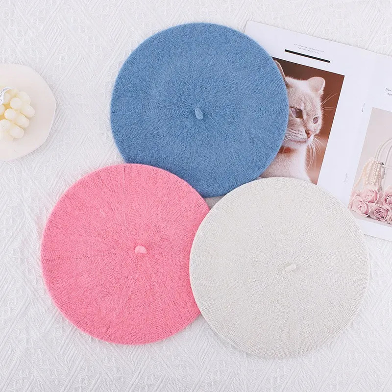 WZCX Solid Color Korean Edition Autumn Winter Beret Casual Trendy Multi Womens Hat Adult 241210