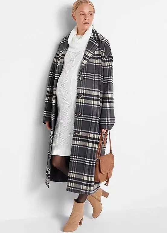 White Materni Women Knitted Sweater Dresses 2024 Autumn Winter Pregnant Turtleneck Ribbed Slim Casual Dress Premama ClothingXJ241213