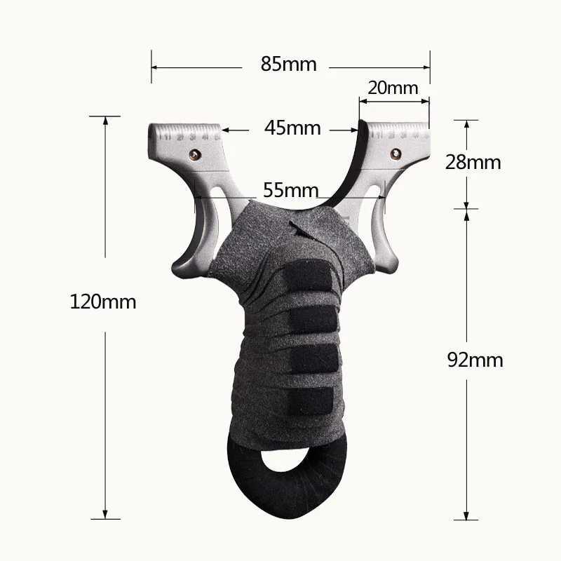 New Arrival Precision stainless steel hunter slingshot flat leather sling fast pressure shooting outdoor hunting slingshot horizontal aiming Z241214