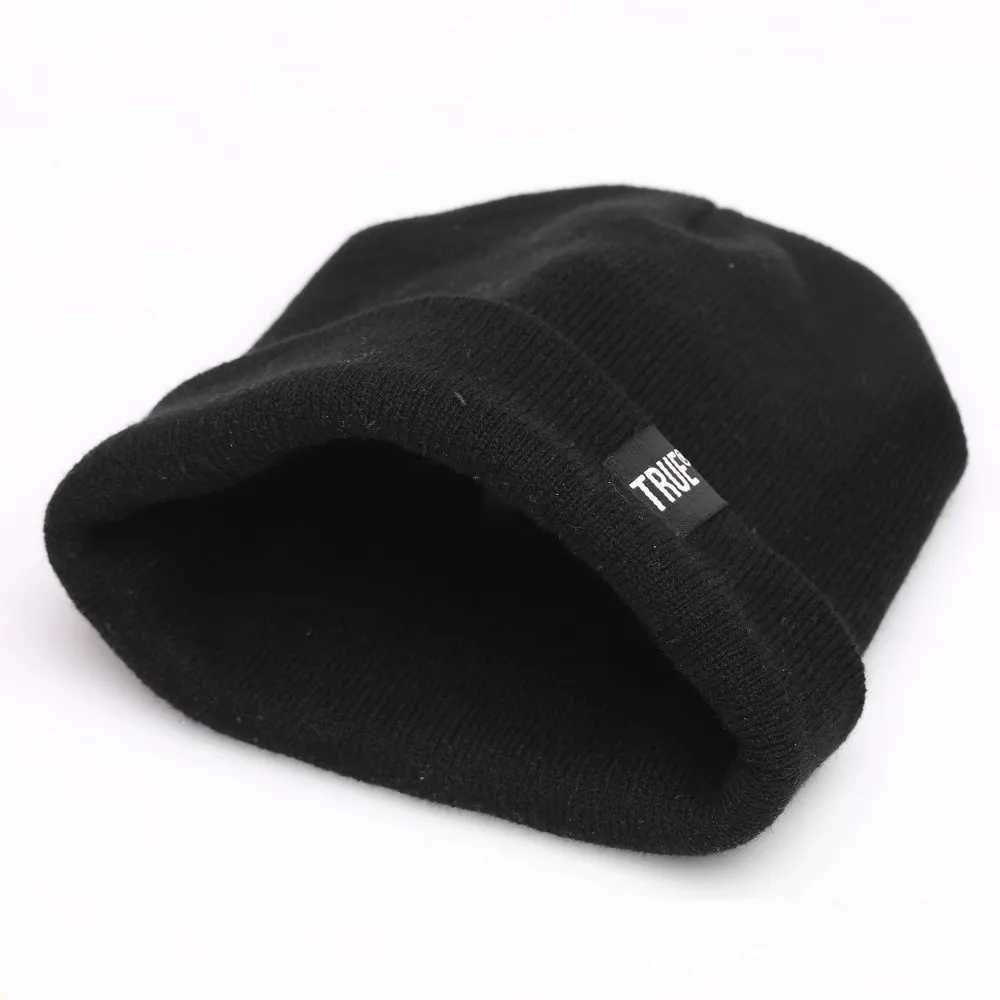 Letter True 10 Colors Casual Beanies for Men Fashion Knitted Winter Hat Solid Hip Hop Skulls Hat unisex Hat W241213