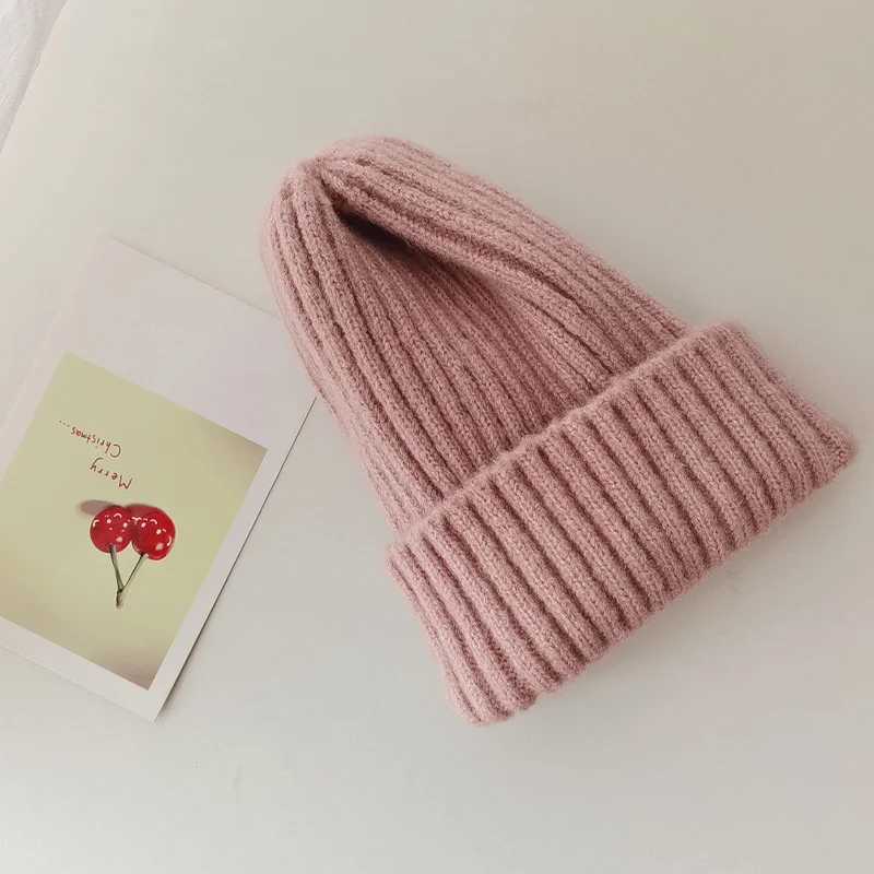 Autumn Knitted Childrens Beaver Hat Baby Knitted Hat Boys and Girls Winter Warm Hat 1-6 Years Old W241213