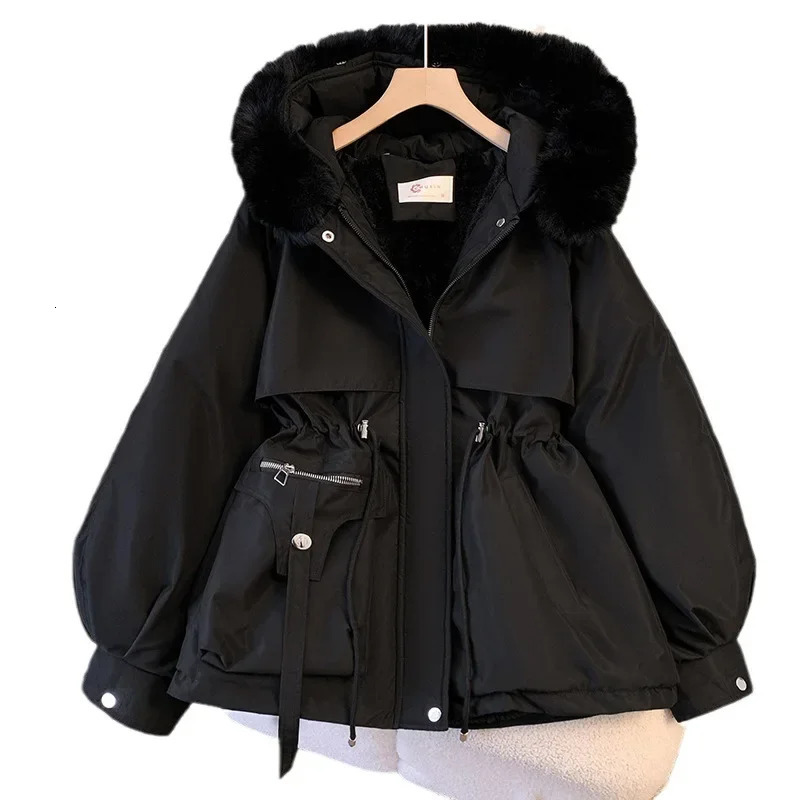 2024 AutumnWinter Lined Down Jacket Womens Winter Coat Warm Brushed Mat Park Inflatable 241212
