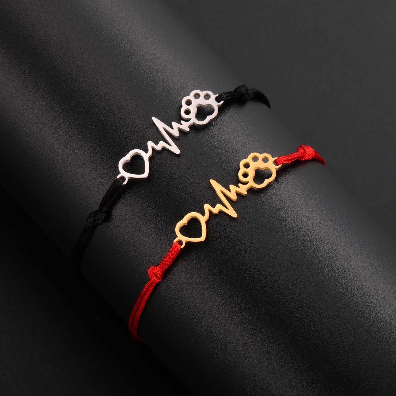 Skyrim ECG Cat Cl Pendant Stainl Steel Bracelet Womens Fashion Romantic Cute Valentines Day Gift Jewelry GiftsXJ241214