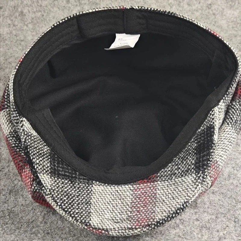 2024 Large Wool Beret Mens Octagonal Hat Womens Spring and Autumn Winter Dad Felt Ivy s M L XL 241210