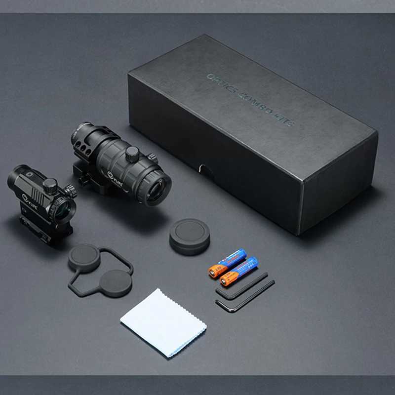 3X Magnifier Combo Rifscope Scopes3 MOA Rif Hunting Red Dot Holographic Auto Brightn Adjustment Flip-to-Side SighXJ241214
