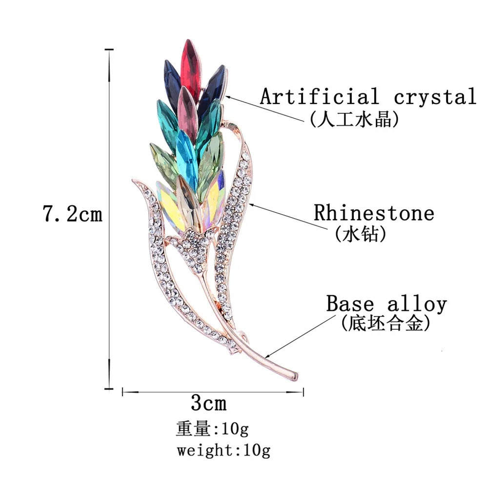 Sparkling malt elegant crystal leaf corset pin suitable for women sweater shawl jacket accessories party gifts 241210