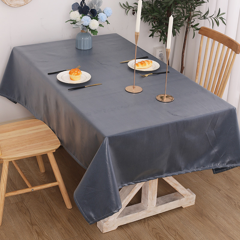 Solid Color Cotton Linen Tablecloth, Waterproof And Oil Resistant Rectangular Tablecloth LN1064