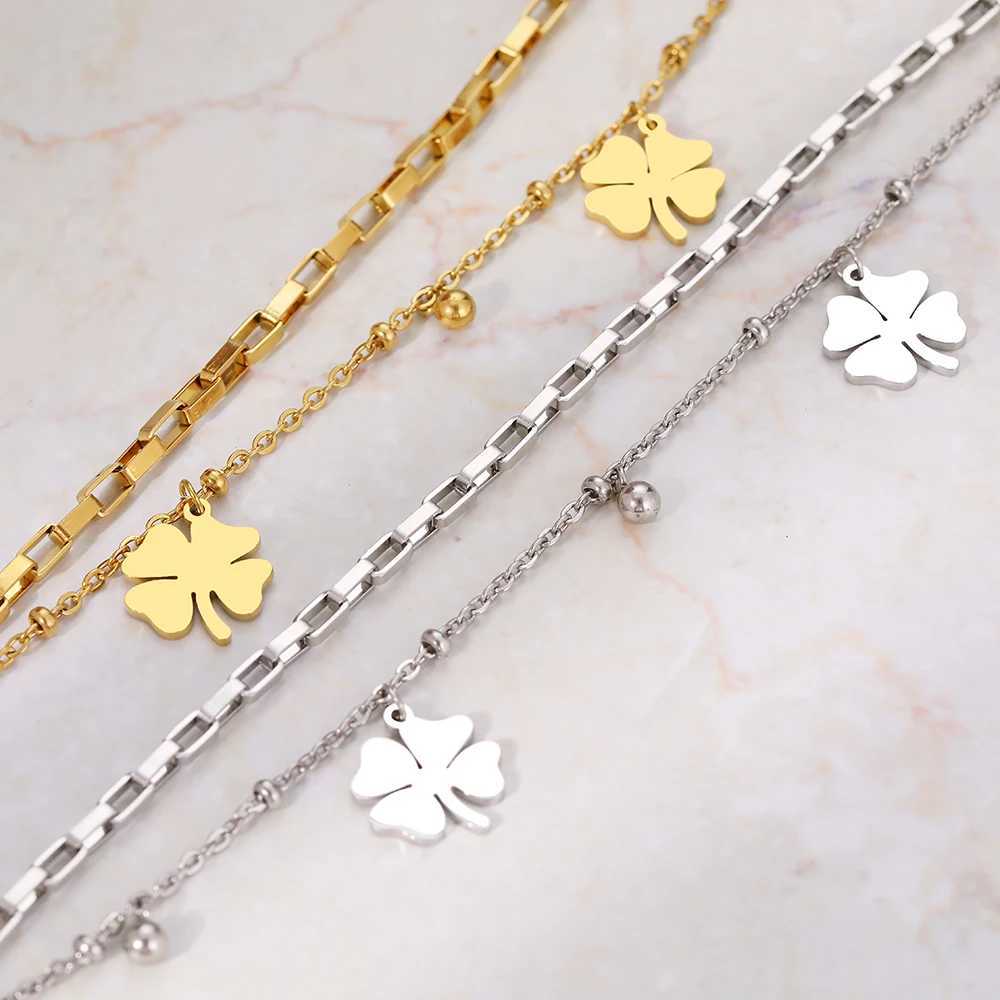 Stainl Steel Bracelets Tren Fine Bell s Pendant Beads Layer Chain Fashion Bracelet For Women Jewelry Festival GiftsXJ241214