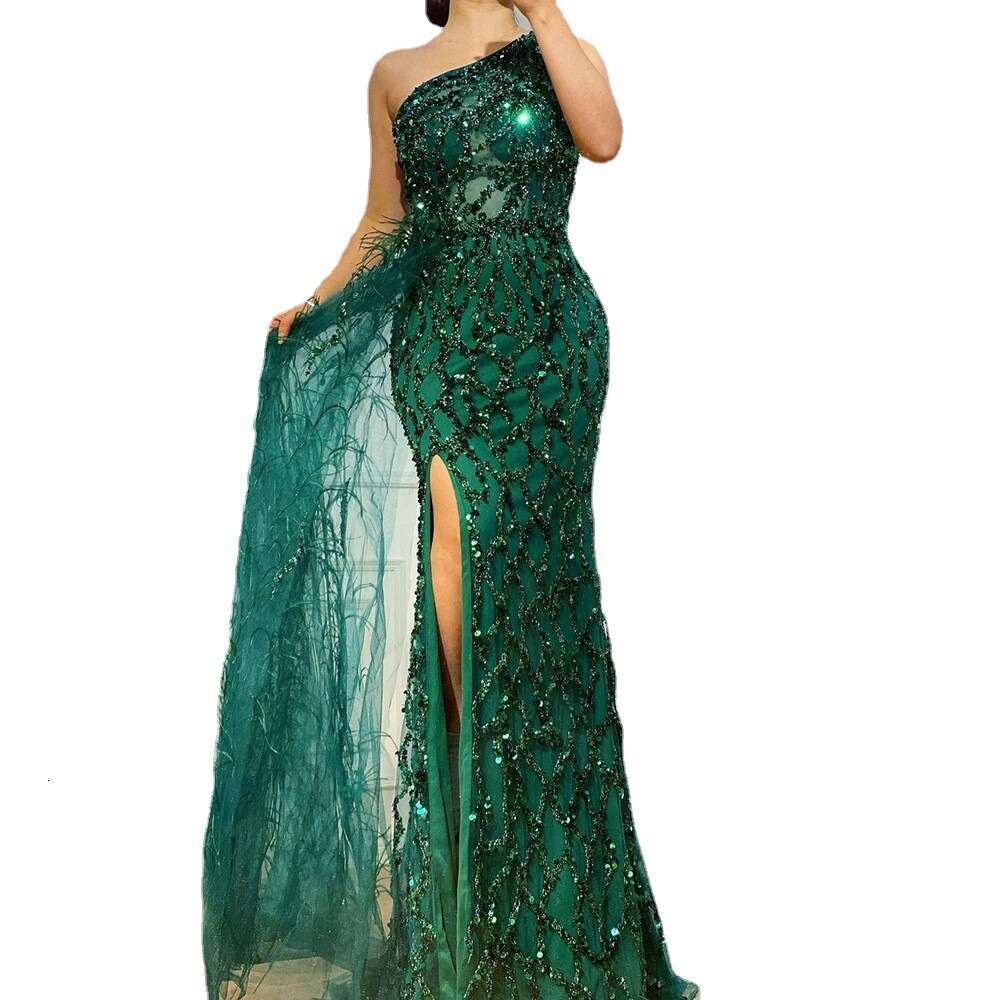 Foreign Trade New Color Sequin Fairy Long Sleeveless Fashion Slim Temperament Mid Length Evening Dress