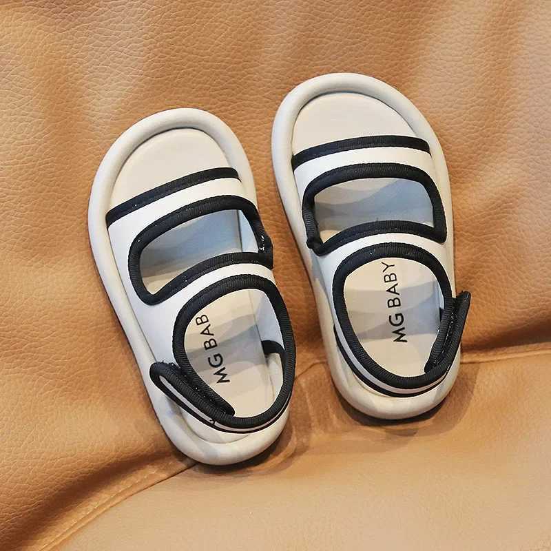 Sandals Children Summer Sport Sandals for Boy Sandals Shoes Girl Black White Color Way Breathable Summer Shoes Kids Soft Footwear H05151 H241213