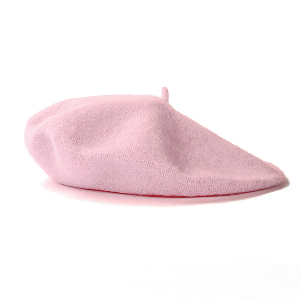 Vintage Winter Warm Wool Plain weave Womens Beret Artist Fashionable Casual Solid Black Bini Hat Boinas para mujer 241210