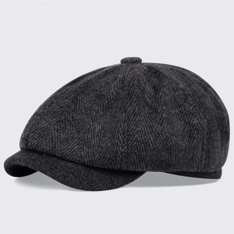 Mens casual blind hat spring autumn retro beret wild unisex octagonal girl s boy UK 241210