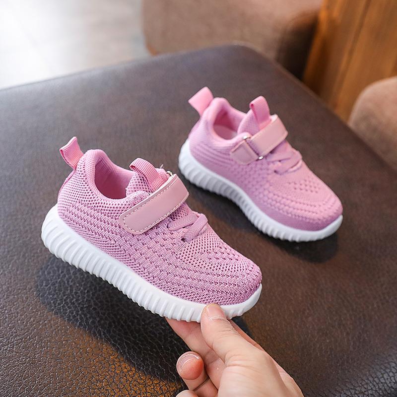 Toddler Tennis Sneakers Slip On Girls Boys Sport Running Shoes Littlesprouts Mesh with Soft Soled Kids Sports Pink Black White Outdoor Shoes Size 23 -