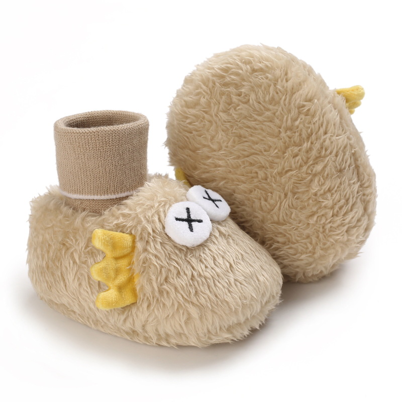 Winter Newborn Baby Socks Shoes Warm Cartoon Toddler Littlesprouts First Walkers Boots Cotton Comfort Soft Anti-slip Warm Infant Shoes 0-18 Months