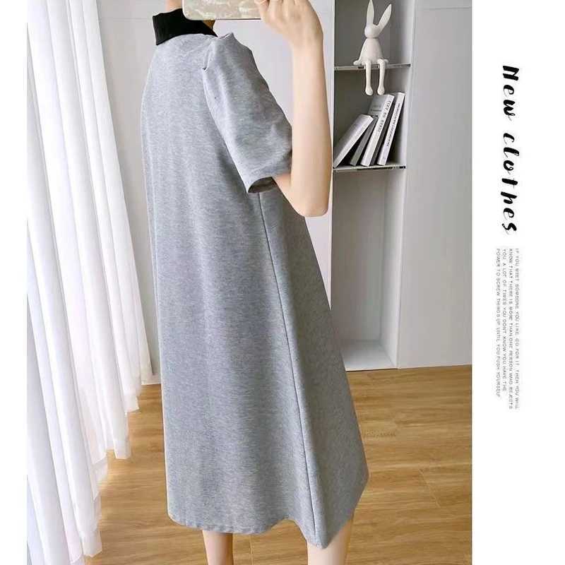 Breastfeeding Dress Home Clothes For Women Summer Materni Nursing Dresses Pregnant Loose Casual Feeding Clothing PregnancyXJ241213