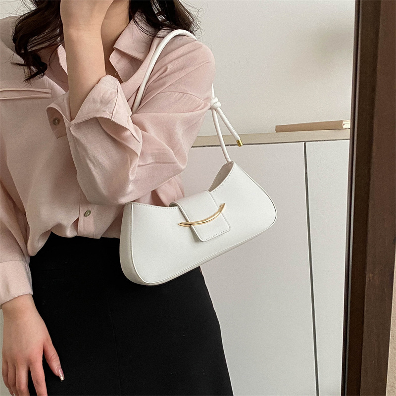 Designer Shoulder Handbags: Chic French Armpit Bag In White, Black, Brown, Green & Pink - Lightweight For Daily Use New Free Delivery Designer Bag